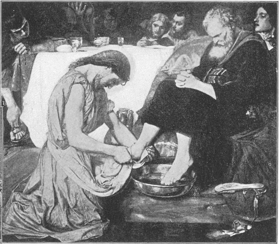 Jesus Washes the Disciples' Feet.