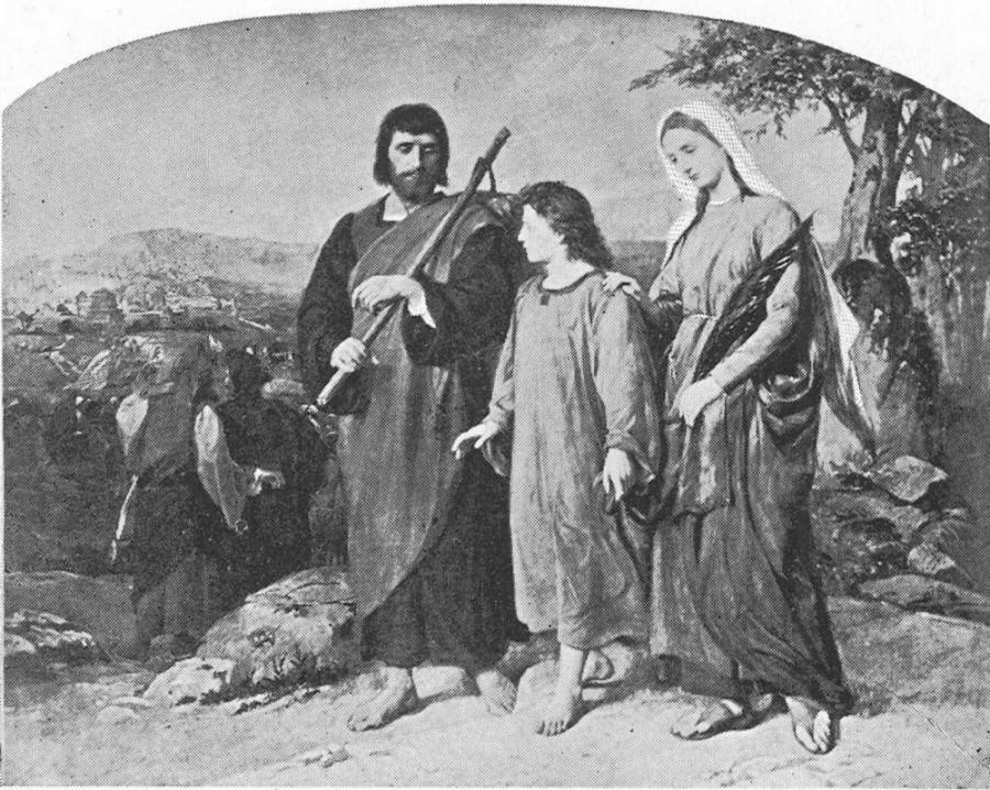 Jesus, Twelve Years Old, on his way to Jerusalem.