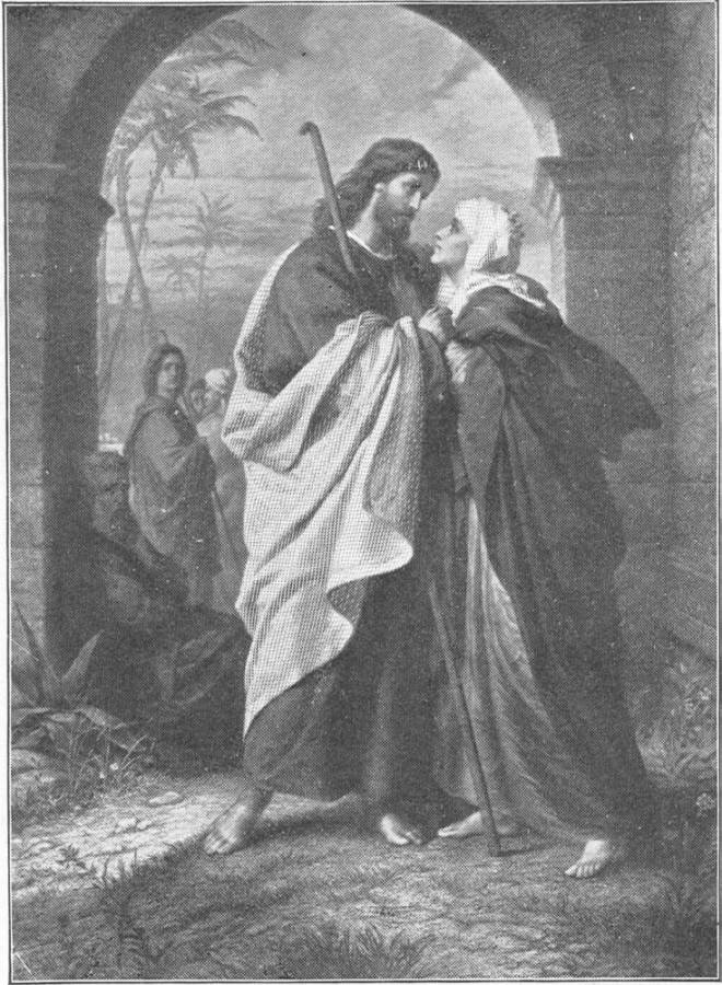 Christ taking leave of his Mother.