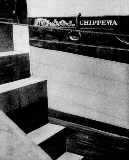 The CHIPPEWA in Drydock at Kingston, Bow. (page 184)