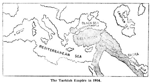 The Turkish Empire in 1914.