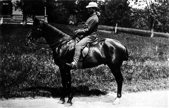 A man sitting on a horse