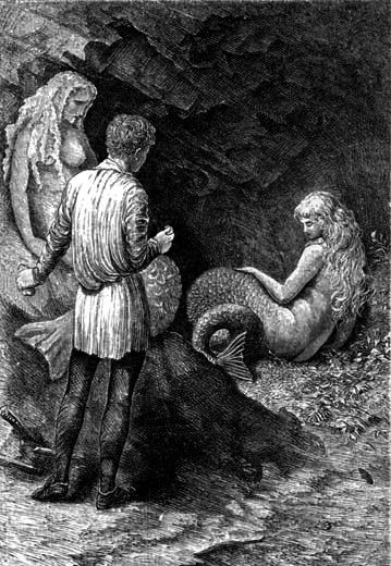 EOTHWALD AND DUVA IN THE CAVE.