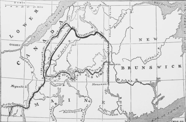 Map of the Boundary Line between Maine and New Brunswick.