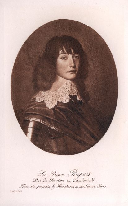 Le Prince Rupert.  Duc de Baviere et Cumberland. From the portrait by Honthorst in the Louvre Paris.