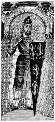 Geoffroy Plantagenet, d'aprs une plaque maille. (Muse
du Mans.)