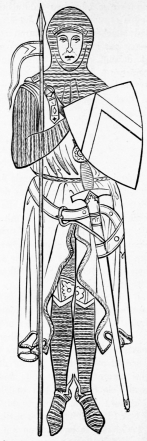 Chevalier anglo-normand, d'aprs un tombeau de 1277.