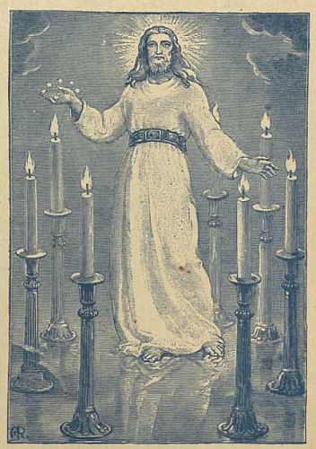 Jesus and candlesticks