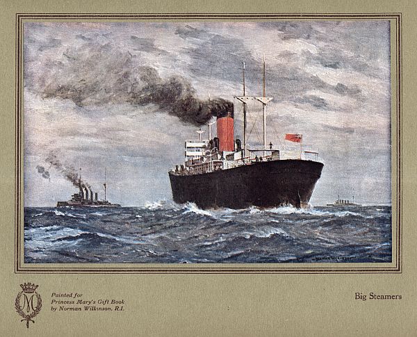 Steamer ship painting