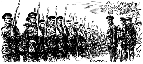 Soldiers lined up
