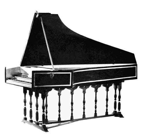 Dulcken harpsichord: 6. Full view.