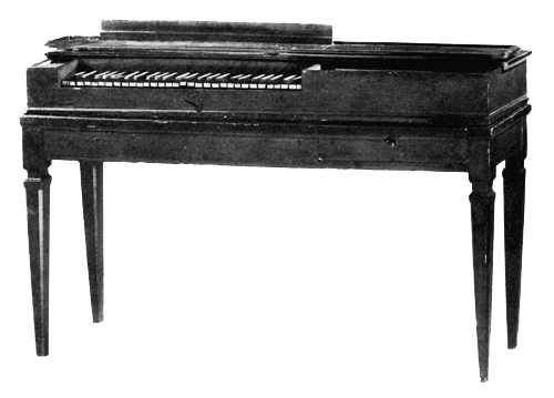 Fretted clavichord: 33. Full view.
