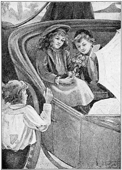 Teddy and Polly in a carriage