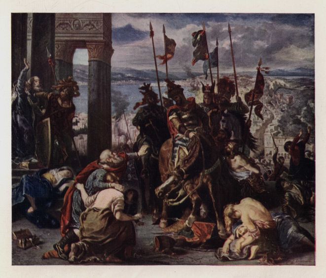 PLATE I.--THE ENTRY OF THE CRUSADERS INTO CONSTANTINOPLE.