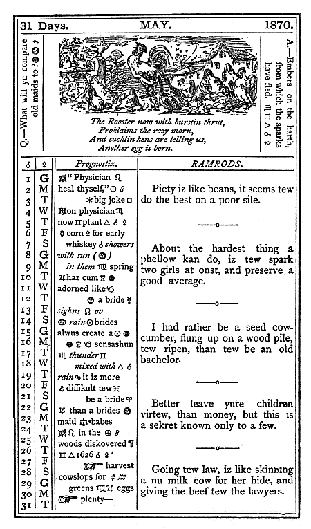 almanac May 1870