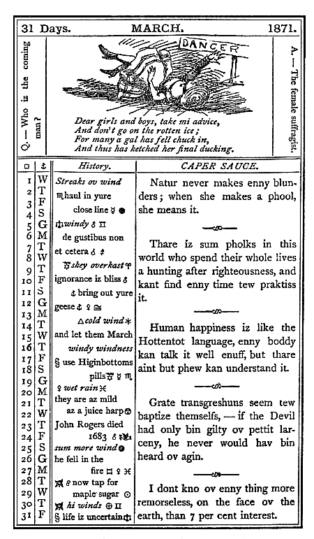 almanac March 1871