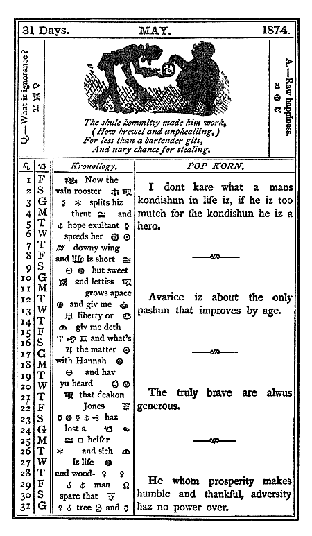 almanac May 1874