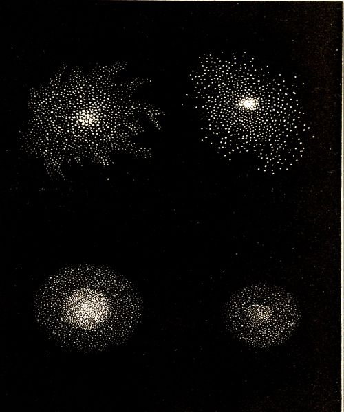 Figures 70, 71, 72, 73.
CLUSTERS OF STARS AND NEBUL.