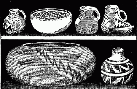 Clay Bowls and Woven Baskets