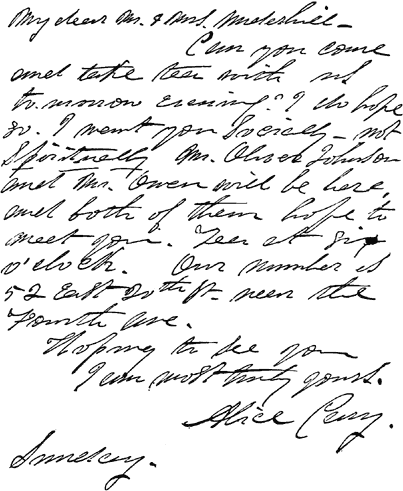 Autograph Letter of Alice Cary
