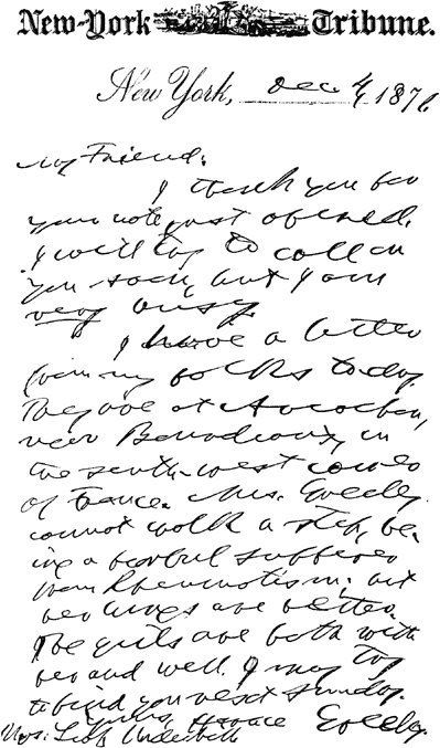 Autograph Letter of Horace Greeley