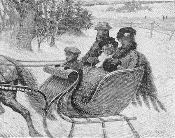 Family in a sled