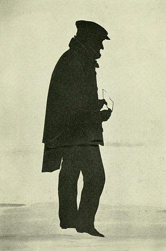 Silhouette of Wadsworth standing