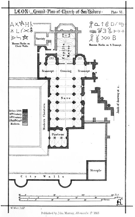 LEON:—Ground: Plan: of: Church: of: San: Ysidoro: Plate
VI.

Published by John Murray, Albemarle St. 1865.