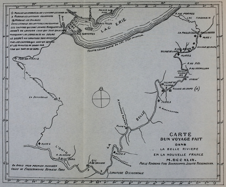 Bonnécamps’s Map of the Ohio River (1749)
