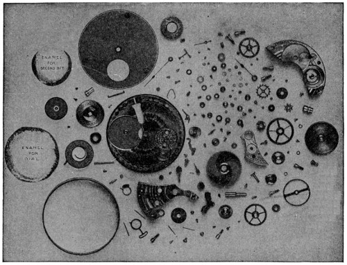 All the parts that go into a watch
