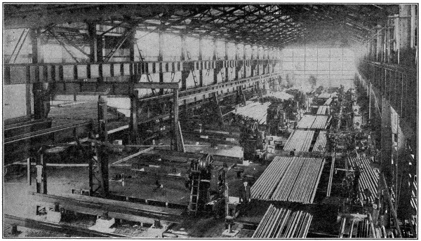 Stell mill producing rails
