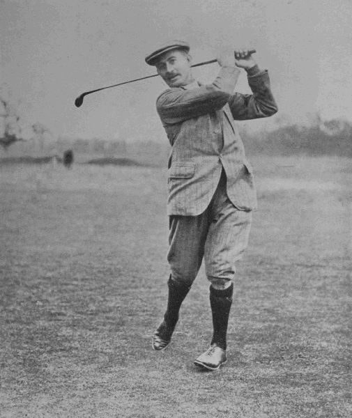 PLATE X.

HARRY VARDON

Finish of a drive, showing Vardon's perfect management of his weight.