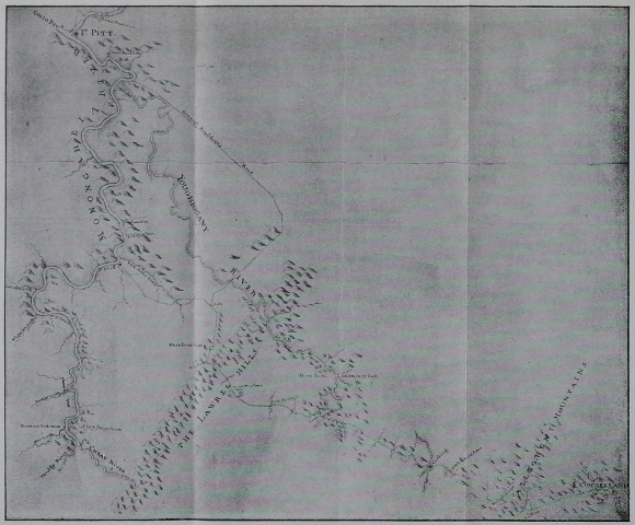 Map of Braddock’s Road (about 1759)