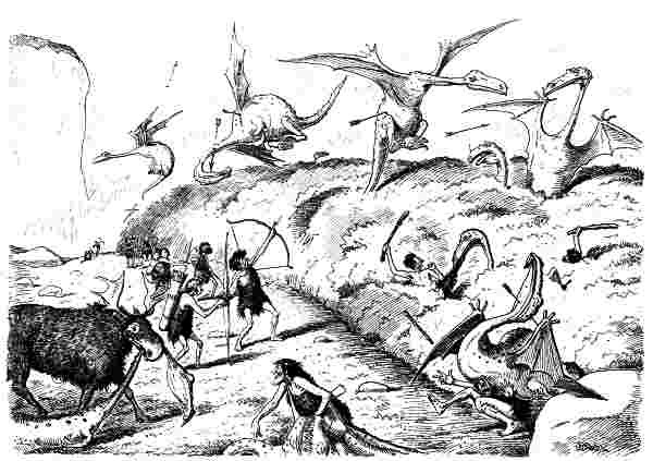 Prehistoric Hunting Scene.