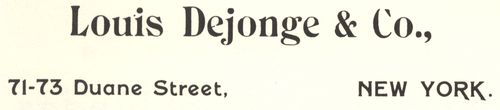 Louis Dejonge & Co.,
