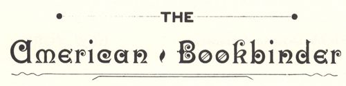 THE American Bookbinder