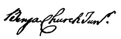 Signature: Benjamin Church, Junr.
