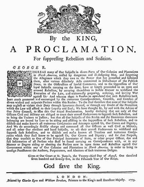 THE KING’S PROCLAMATION