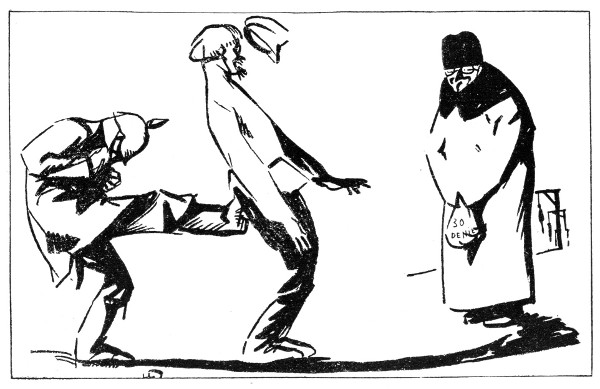 French Cartoon, Signing the Russian Peace