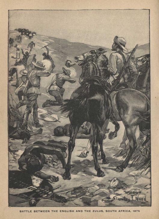 BATTLE BETWEEN THE ENGLISH AND THE ZULUS, SOUTH AFRICA, 1879