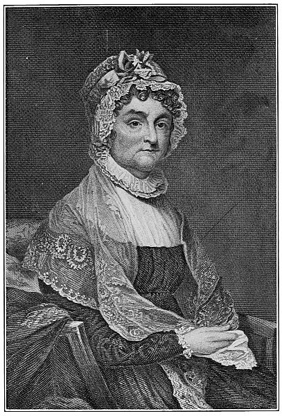 Black and white painting of Abigail Adams