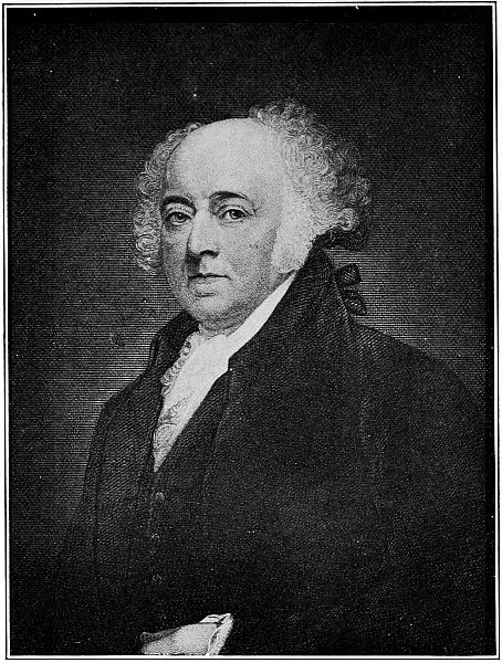 Black and white painting of John Adams