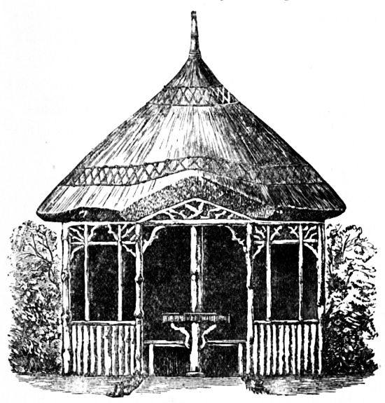 Fig. 172.—Front Elevation of Octagonal Summer-house.