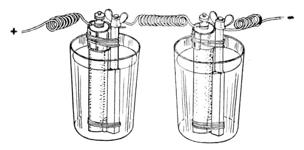 Two Home-made Battery Cells Connected in Series.