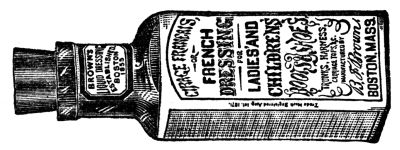Bottle of Brown's French dressing lying on its side