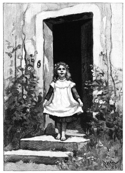 girl standing on porch in doorway