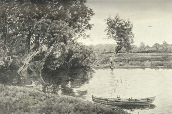 The Ouse at Houghton Mill, Hunts.  (From a Water Colour by
Fraser at ‘The Pines.’)