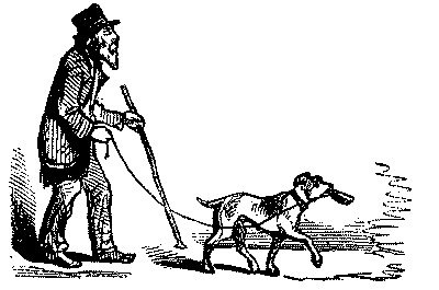 Man with dog.
