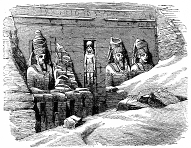 Fig. 24.—Façade of the Rock-cut Temple of Abou-Simbel.