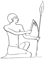 Fig. 33.—Lance-maker. Egyptian Wall-painting.